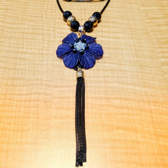 AUTHENTIC Indian floral long chain necklace - Picture 2 of 2